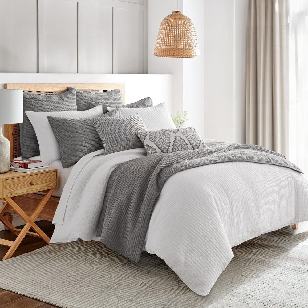 Levtex Cloud Waffle 3-Piece King Quilt Set in Grey, , large
