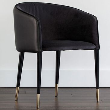 37B Asher Dining Chair in Black and Gold, , large