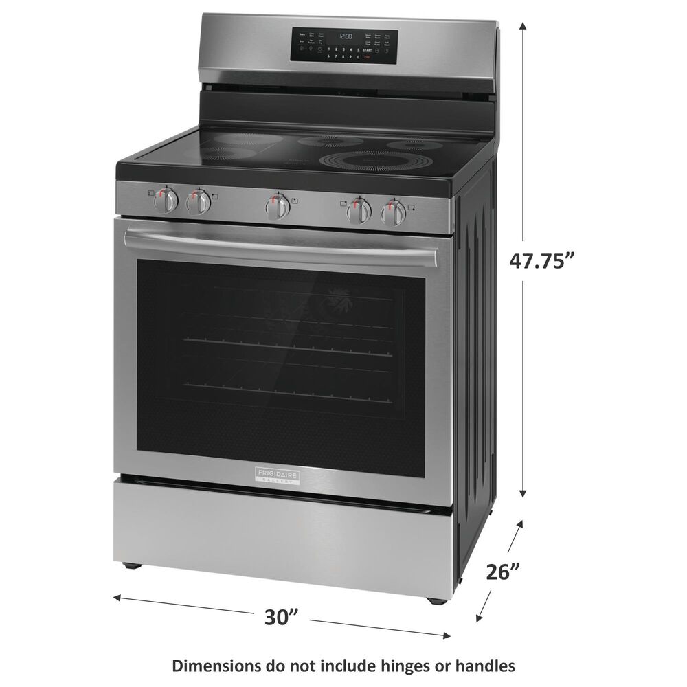 Frigidaire Gallery 30&quot; Rear Control Electric Range with Total Convection in Stainless Steel, , large