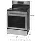 Frigidaire Gallery 30" Rear Control Electric Range with Total Convection in Stainless Steel, , large