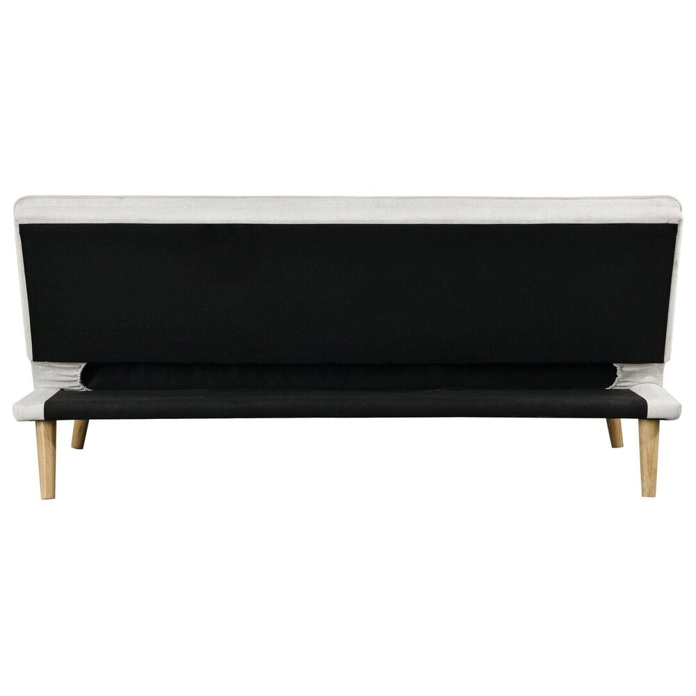 Lifestyle Solutions Tatum Convertible Sofa with Cream Cushion in Brown, , large