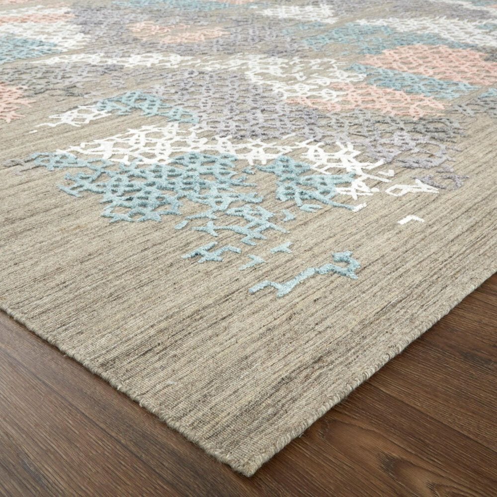 Feizy Elias 2&#39; x 3&#39; Pink, Blue and Taupe Area Rug, , large