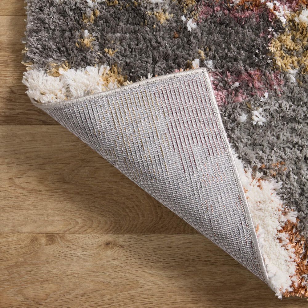 Loloi Levitt Shag 2&#39;7&quot; x 12&#39; Grey and Multicolor Runner, , large