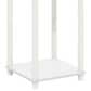 HOMLUX 2-Tier Turn-N-Tube End Table in White, , large