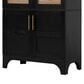 HOMLUX HOMLUX 71" Tall Arched Kitchen Pantry Cabinet with Door Shelves, Farmhouse Kitchen Storage Cabinet with Open & Adjustable Shelves, Hidden Drawer & Glass Door, Cupboard for Kitchen, Dining Room, Black, , large