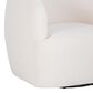 Linden Boulevard Skyler Swivel Chair in White Sherpa, , large
