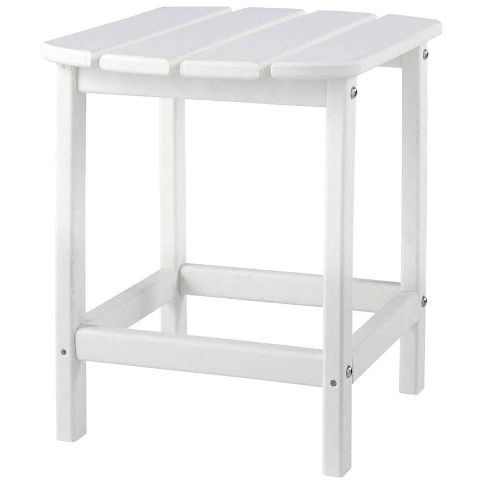 Ashley Sundown Treasure Rectangular End Table in White, , large