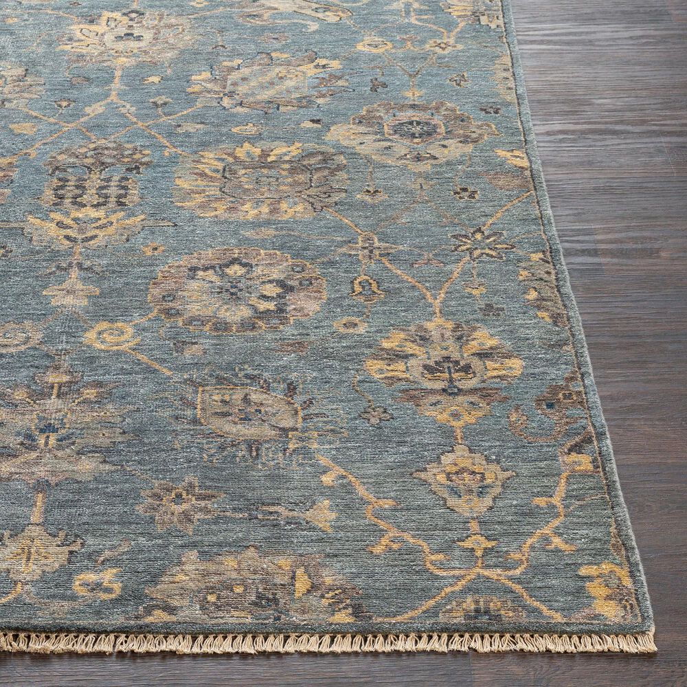 Surya Theodora 2&#39; x 3&#39; Aqua, Charcoal, Wheat and Oatmeal Area Rug, , large