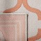 Safavieh Bermuda 3" x 5" Ivory and Rust Indoor/Outdoor Area Performance Rug, , large