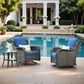 HOMLUX 3-Piece Patio Conversation Set with Swivel Chairs in Navy Blue, , large