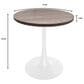 Leisuremod LeisureMod Bristol Dining table, White Base with 27 Round Dark Walnut MDF top, , large