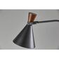Adesso LED Floor Lamp in Black and Walnut, , large