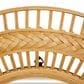 Maple and Jade 36" Round Rattan Tribal Handmade Intricately Weaved Wall Mirror in Light Brown, , large
