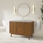 James Martin Laurent 48" Single Bathroom Vanity in Honey Oak with 3 cm Victorian Silver Silestone Top and Rectangular Sink, , large