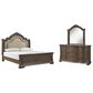 Signature Design by Ashley Charmond 3 Piece King Bed Set in Linen/Brown, , large