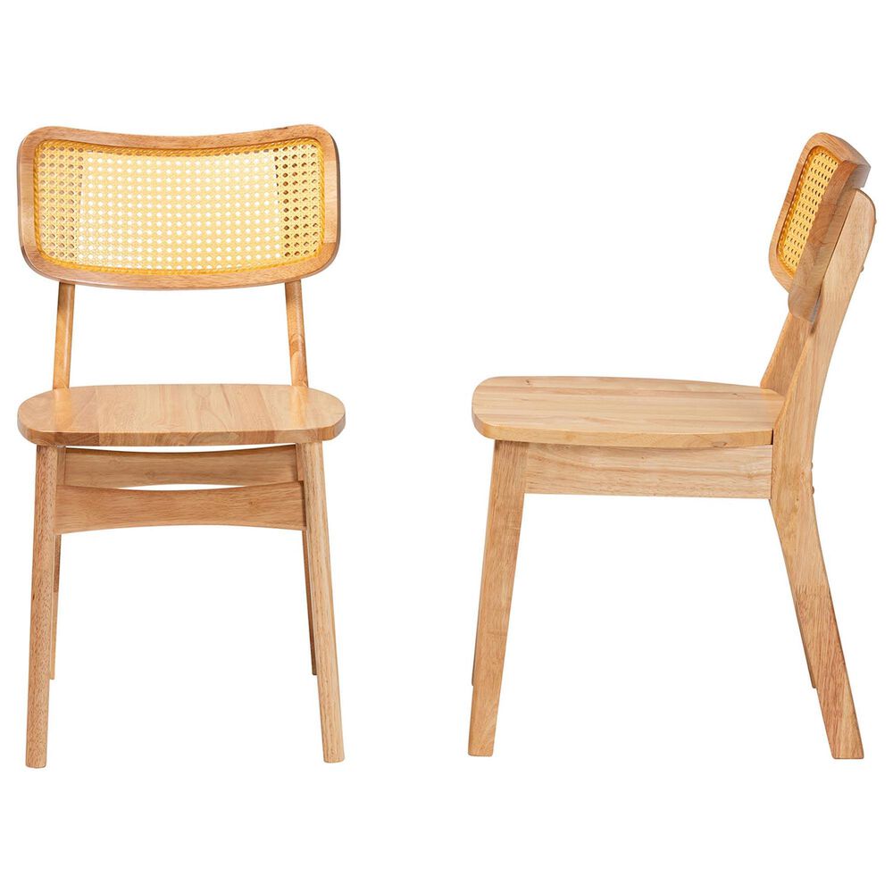 Baxton Studio Tadeo Side Chair in Natural (Set of 2), , large
