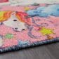 Karastan Prismatic 5" x 8" Pink Kids Rug, , large