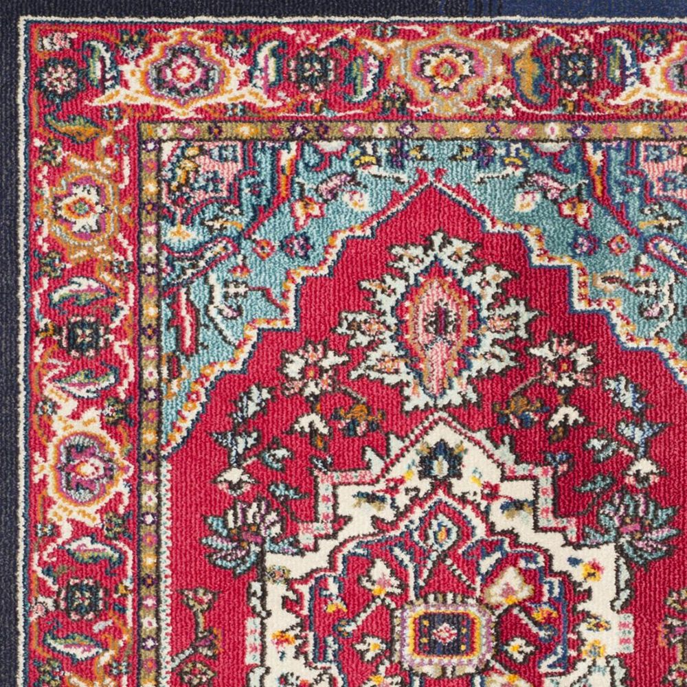 Safavieh Monaco MNC207C-4 4&#39; x 5&#39;7&quot; Red/Turquoise Area Rug, , large