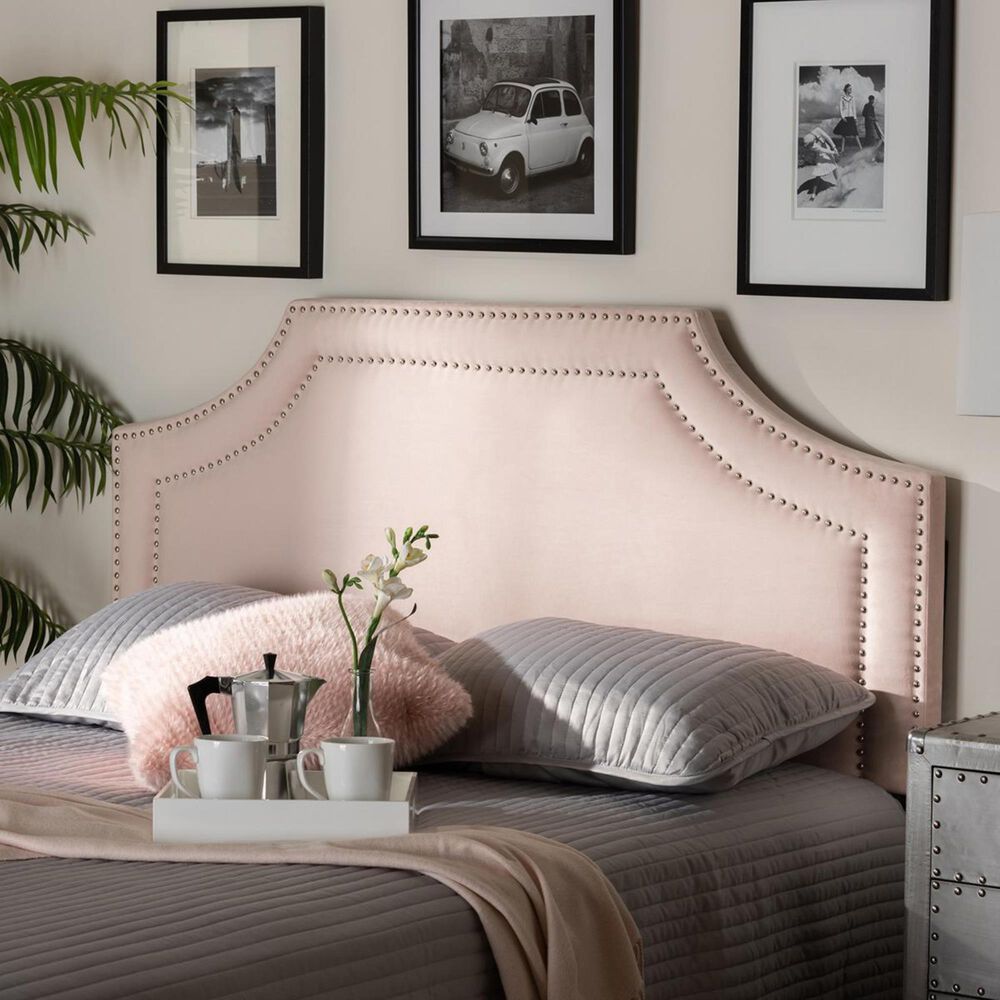 Baxton Studio Avignon Full Headboard in Pink, , large