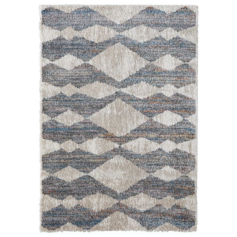 Feizy Mynka 39IFF 9" x 12" Gray and Multicolor Area Rug, , large