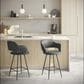 Lumisource Margarite Counter Stool with Grey Cushion in Black (Set of 2), , large