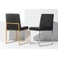Lumisource Fuji Side Chair with Black Cushion in Gold (Set of 2), , large