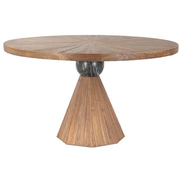 Home Trends & Design Eiffel 54" Round Dining Table in Teak - Table Only, , large