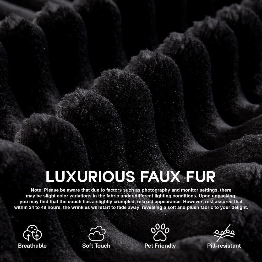 HOMLUX 108" Modular Sofa Set in Black, , large