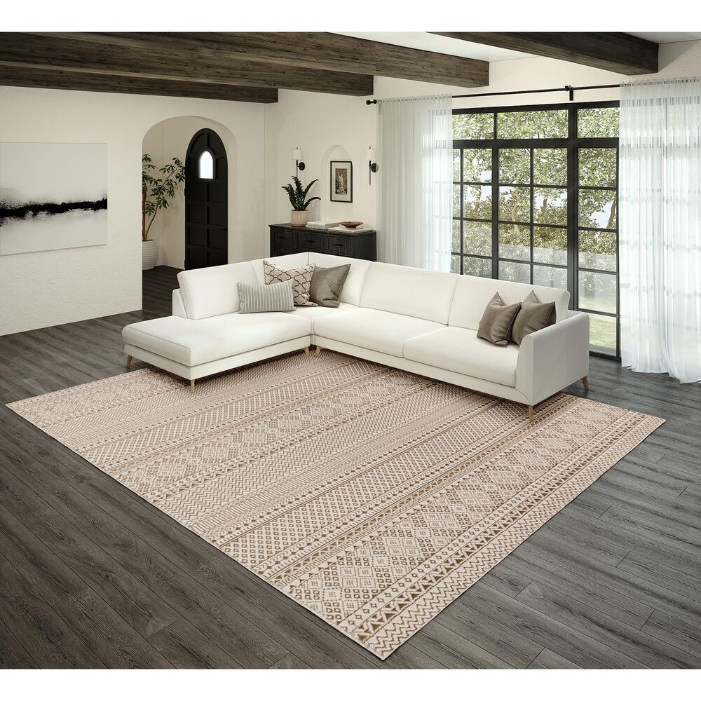 Dalyn Rug Company Rhodes RR2 5&#39;1&quot; x 7&#39;5&quot; Taupe Area Rug, , large