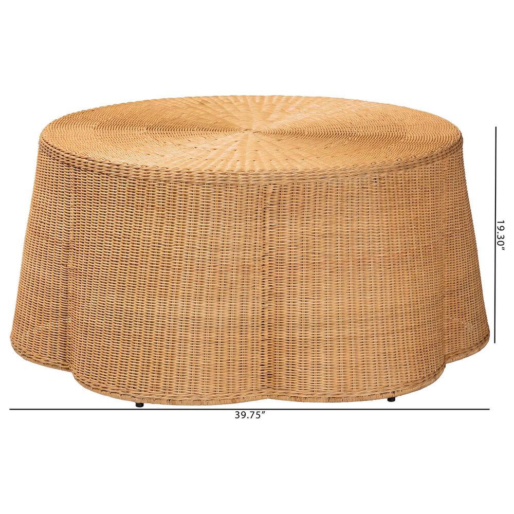 Baxton Studio Palm Coffee Table in Light Honey, , large