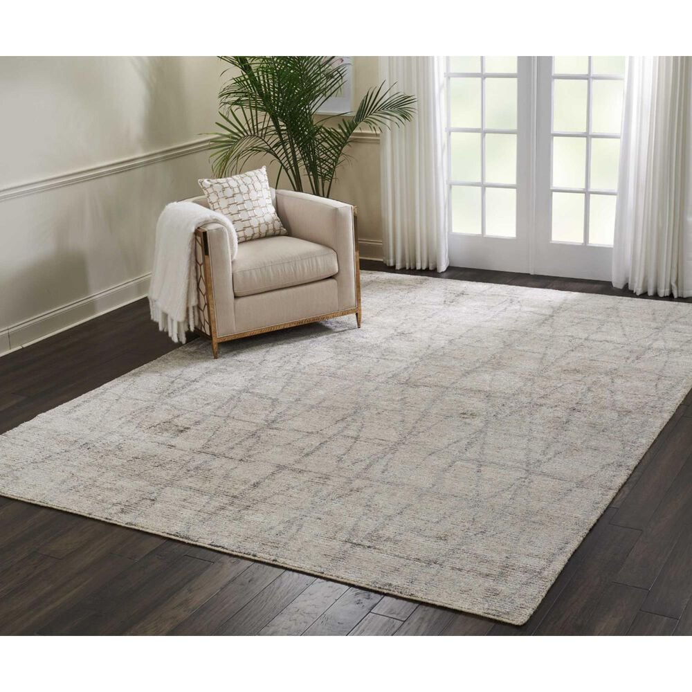Nourison Ellora ELL02 9&#39;9&quot; x 13&#39;9&quot; Stone Area Rug, , large