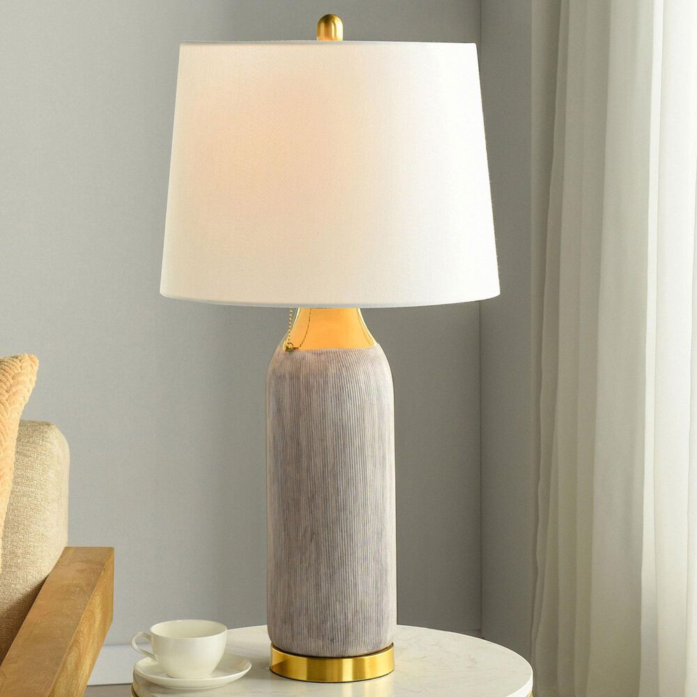 Flair Industries 30&quot; Ceramic Table Lamp in Plated Gold, , large