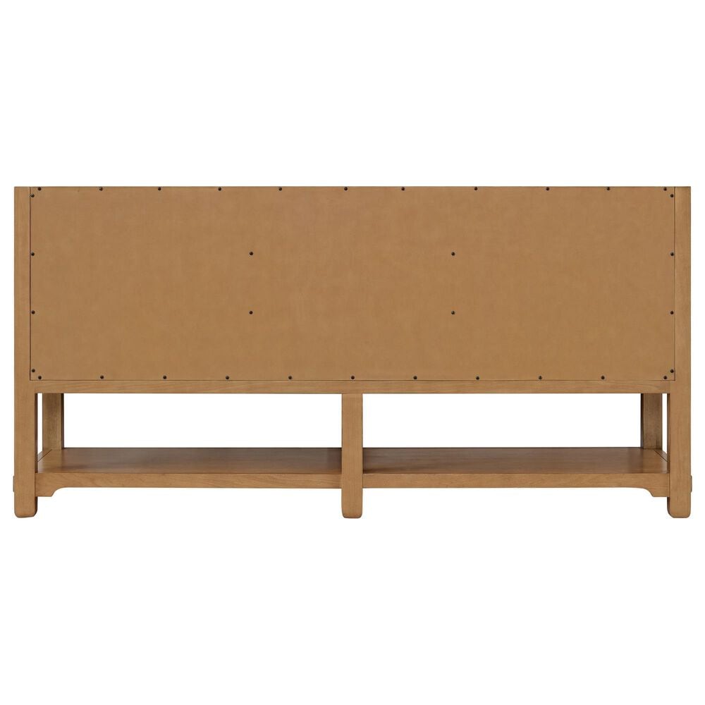 James Martin Malibu 72&quot; Double Bathroom Vanity in Amber Birch with 3 cm Ethereal Noctis Quartz Top and Rectangular Sinks, , large