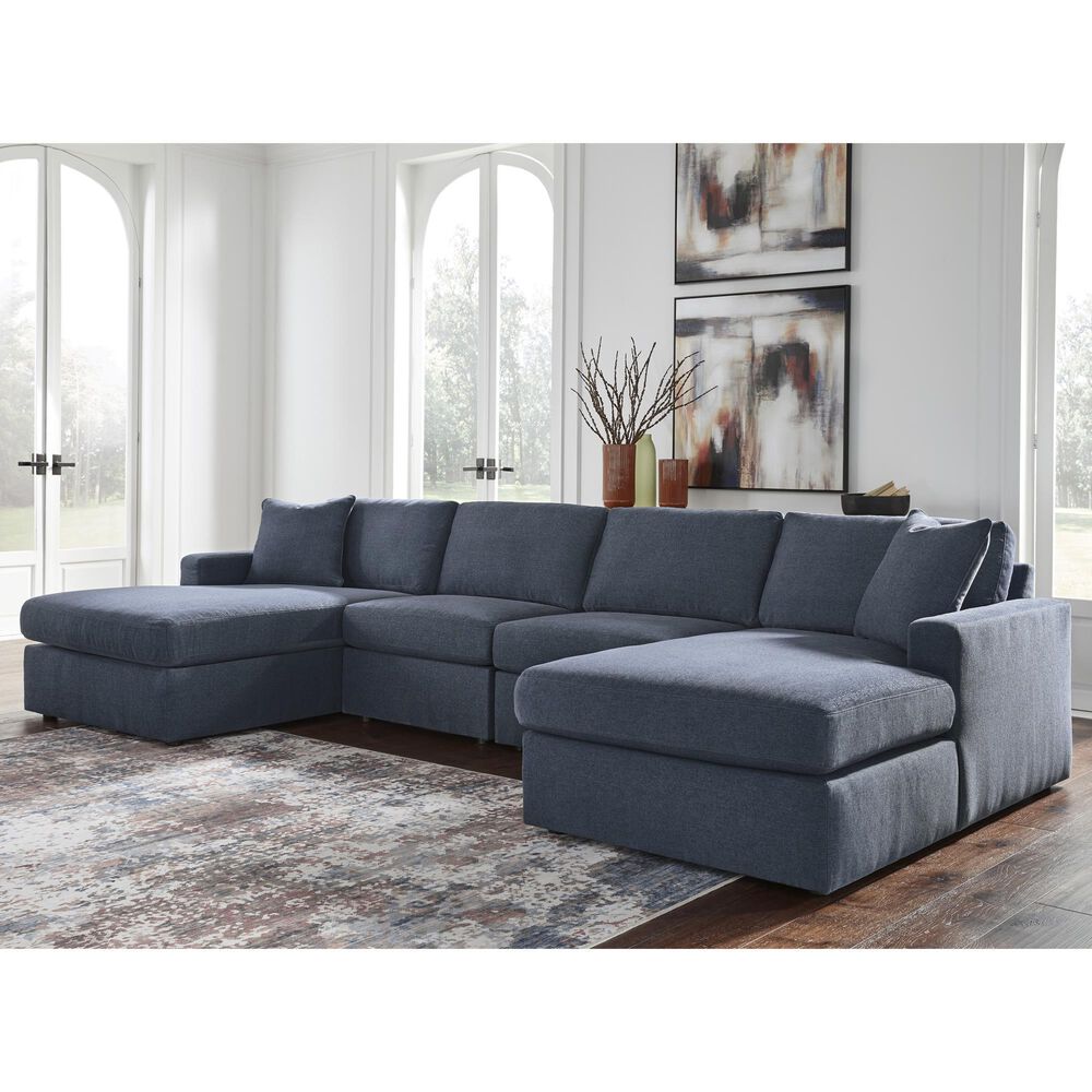 Ashley Modmax 4-Piece Sectional with Double Chaise in Ink, , large