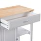 CorLiving Sage 2 Shelves Kitchen Cart in White, , large