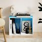 HOMLUX 2-Tier Cube Compact Storage Shelf Organizer Bookcase in Light Blue and White, , large