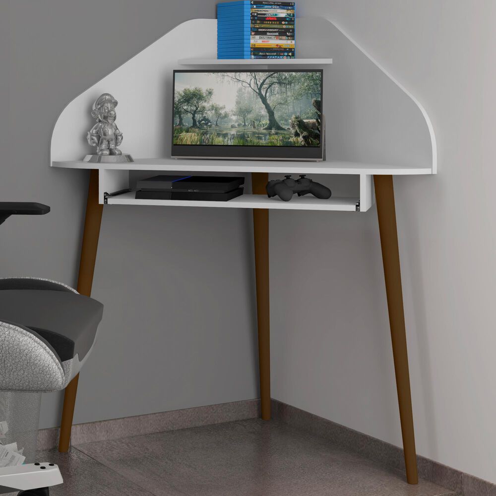 Dayton Bradley Corner Desk in White, , large