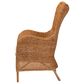 Baxton Studio Terra Arm Chair with Light Honey Rattan in White, , large