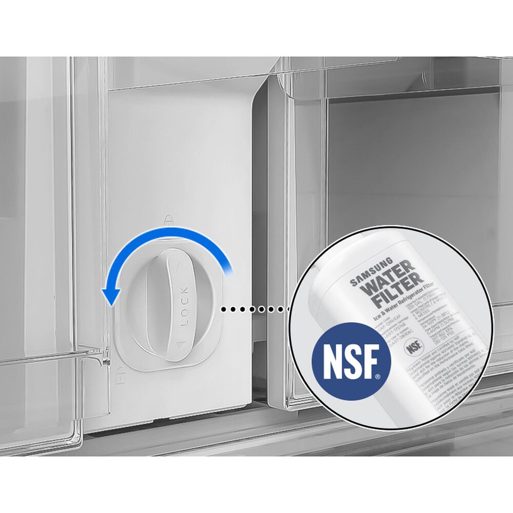 Samsung Bespoke AI 29 Cu. Ft. French Door Refrigerator with Zero Clearance Fit and Dual Auto Ice Maker in Fingerprint Resistant Stainless Steel, , large