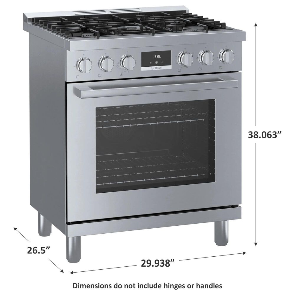 Bosch 800 Series 30&quot; Gas Freestanding Range in Stainless Steel, , large