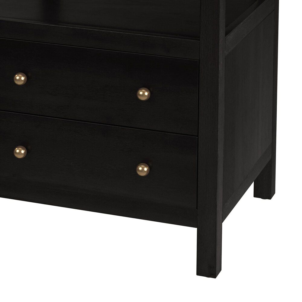 Butler Specialty Company Nora 2 Drawer Nightstand with Open Shelf in Coffee Brown, , large