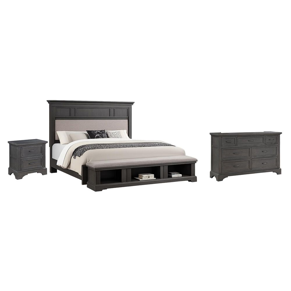 Davis International King Storage Bed with Dresser and Nightstand in Gray Oak, , large