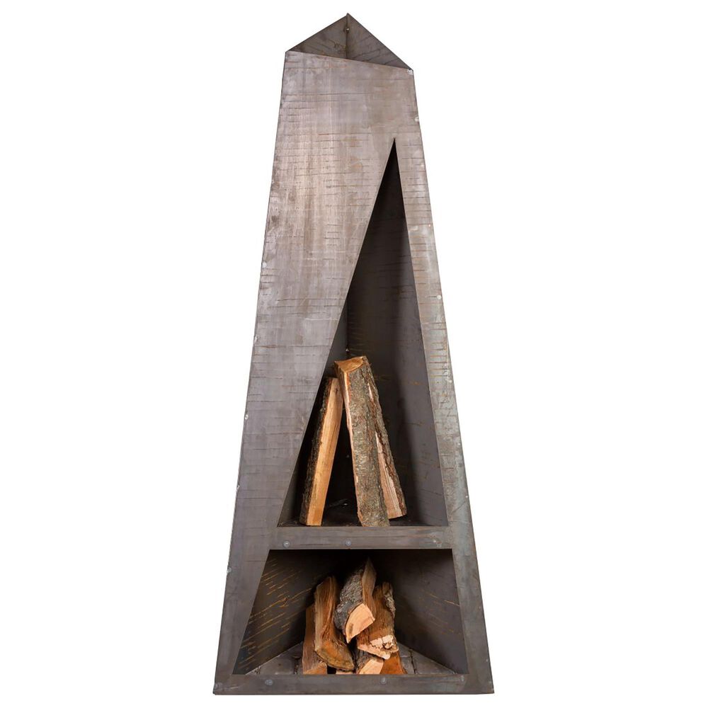 Napa East Collection Night Torch Outdoor Fireplace in Raw Steel, , large