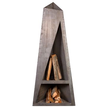 Napa East Collection Night Torch Outdoor Fireplace in Raw Steel, , large