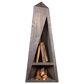 Napa East Collection Night Torch Outdoor Fireplace in Raw Steel, , large