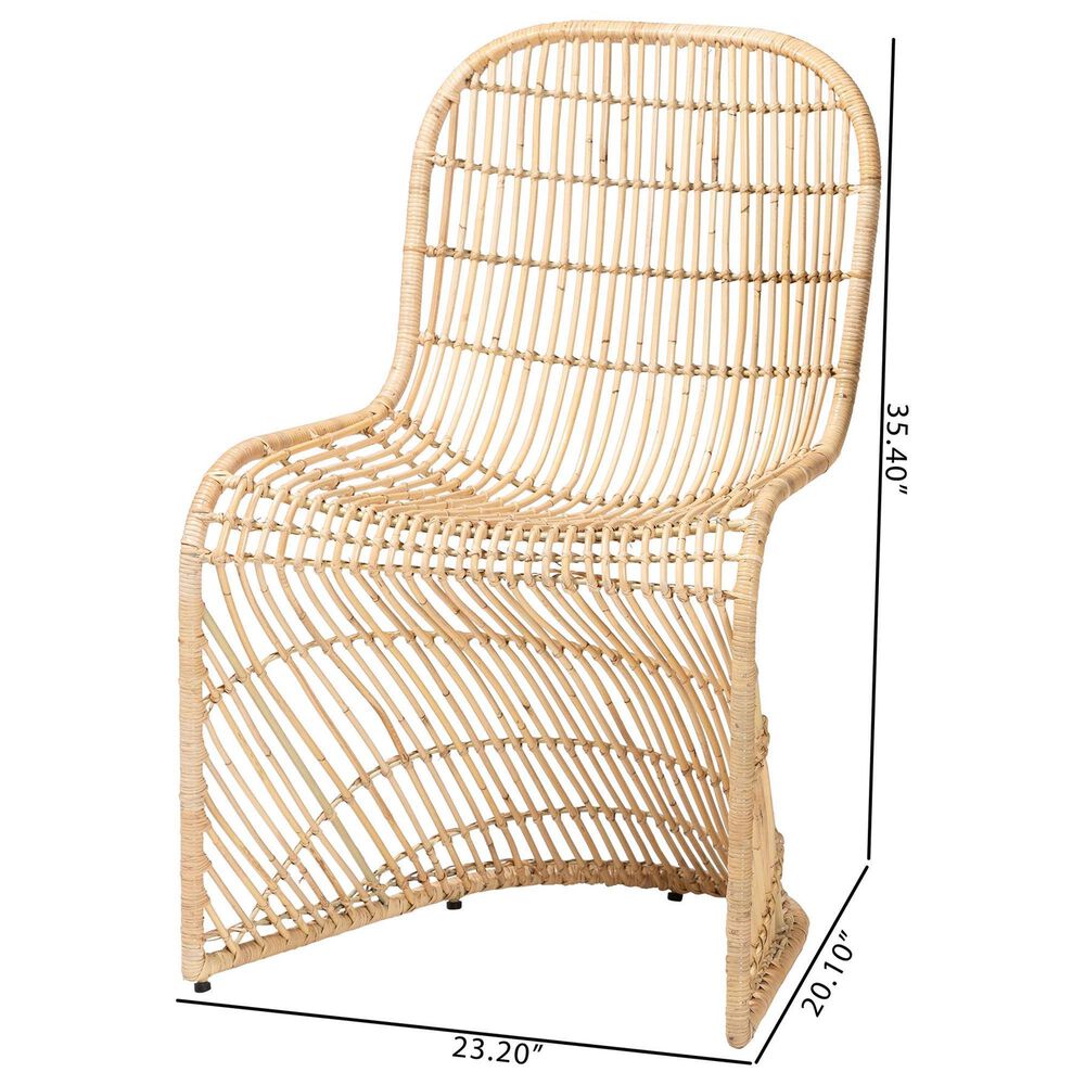 Baxton Studio Rosalba Side Chair in Light Honey (Set of 2), , large