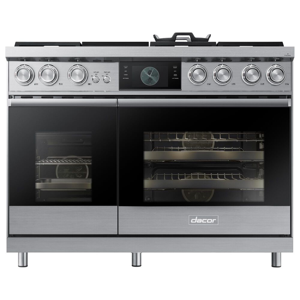 Dacor 48" Professional Dual Fuel Range in Silver Stainless Steel, , large