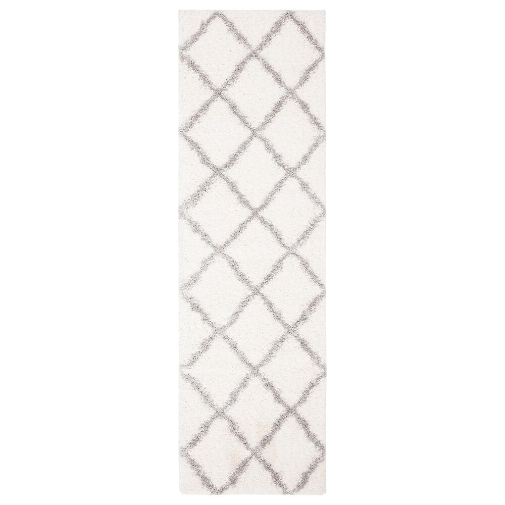 Safavieh Parma Shag PMA521A 2"3" x 7" Cream and Grey Runner, , large