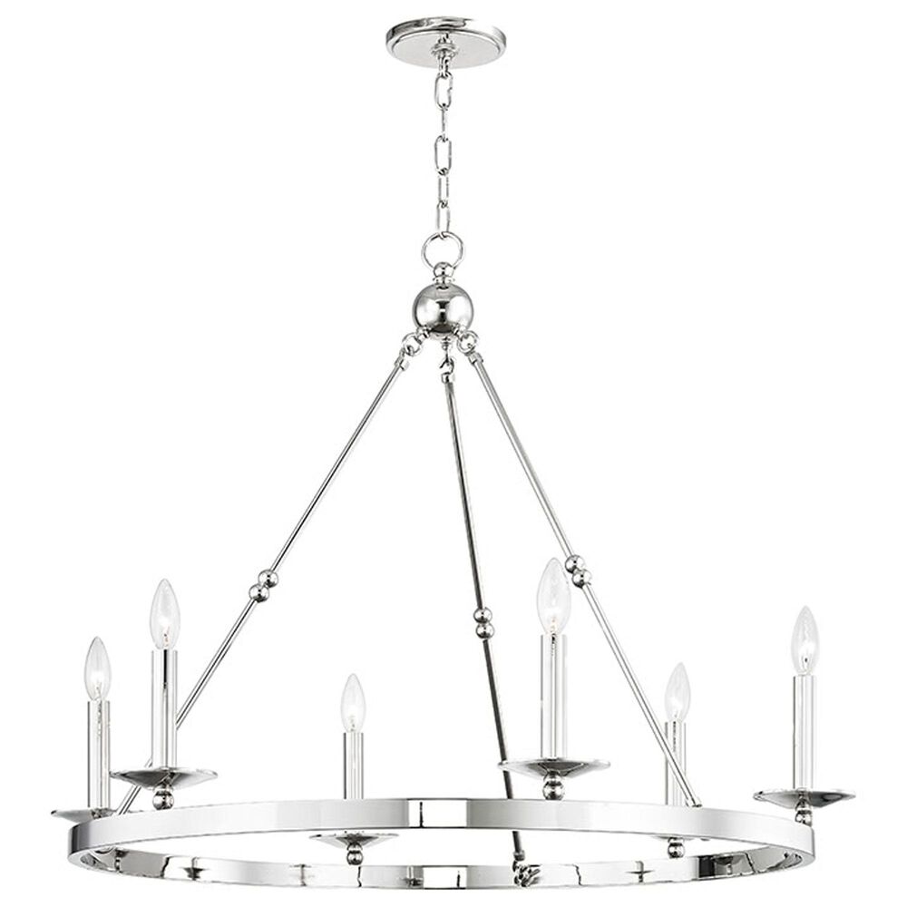 Hudson Valley Lighting Allendale 6-Light Chandelier in Polished Nickel, , large