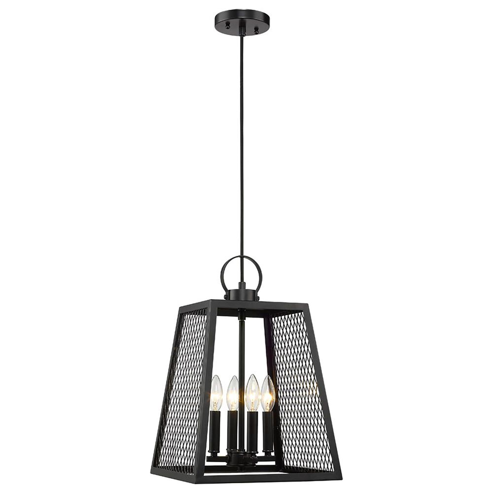 Golden Lighting Abbott 4-Light Pendant in Matte Black, , large